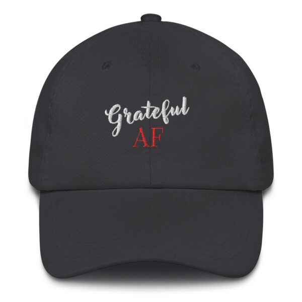"Grateful AF" baseball cap with embroidered logo - Image 4