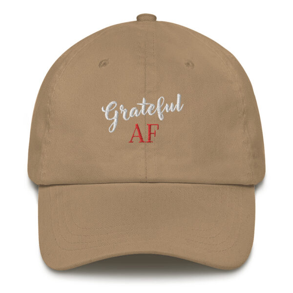 "Grateful AF" baseball cap with embroidered logo - Image 5