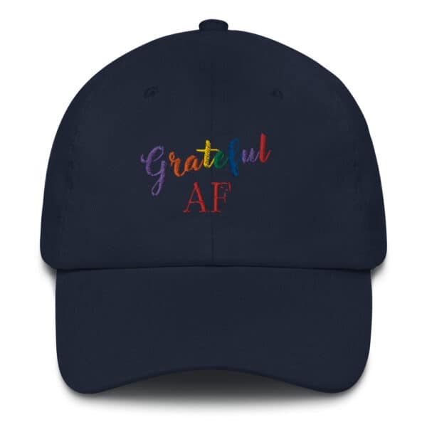 PRIDE "Grateful AF" Baseball Cap - Supports the Trevor Project - Image 2