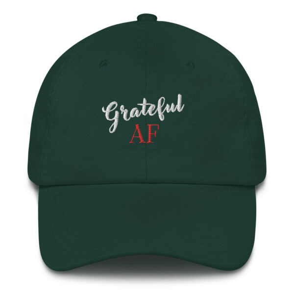 "Grateful AF" baseball cap with embroidered logo - Image 3