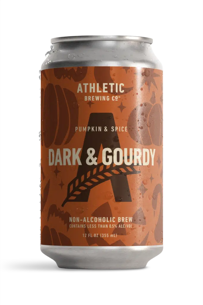 Athletic Brewing Dark and Gourdy nonalcoholic beer